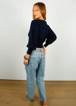 AGOLDE 90's Crop Pant in Replica Washed Indigo