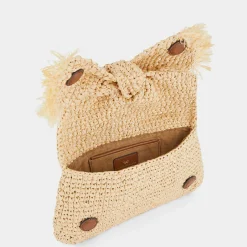 AH Bow Clutch in Natural Raffia