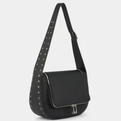 AH Vere New Shoulder Bag with Studs in Black