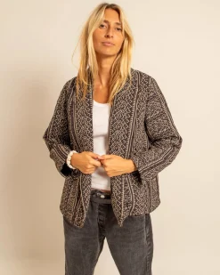 AOKYANOS Cuba Printed Mendoza Jacket in Black