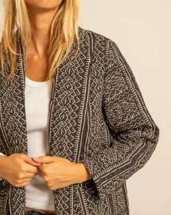 AOKYANOS Cuba Printed Mendoza Jacket in Black