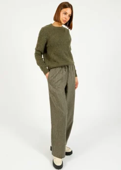 AV Dirow Trousers in Taupe Stripe