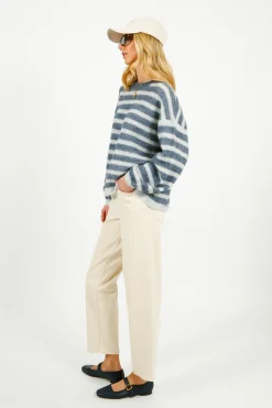 AV Nenbay Stripe Knit in Polar, Tornado