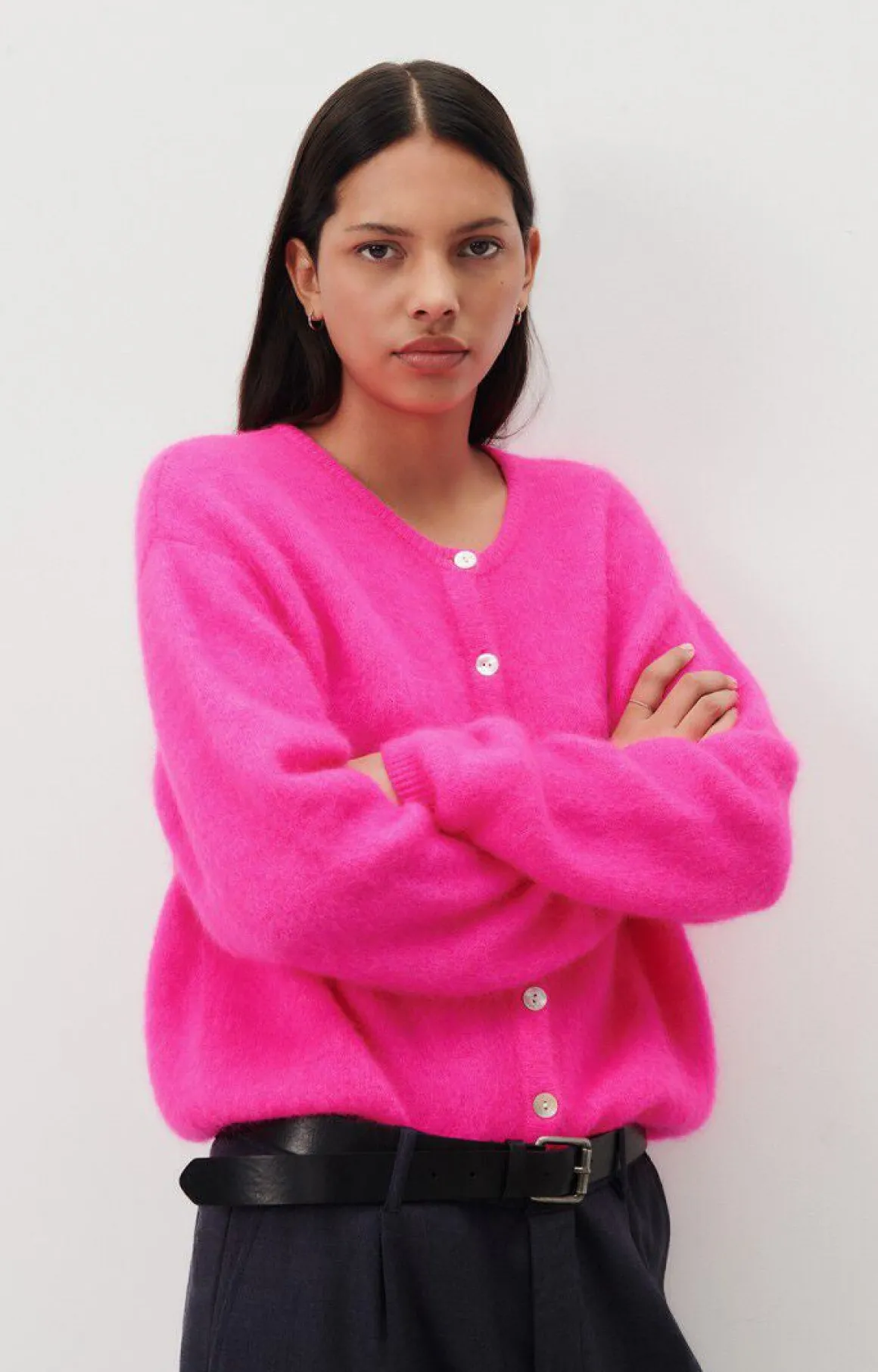 AV Vitow Cardi in Rose Fluro Chine