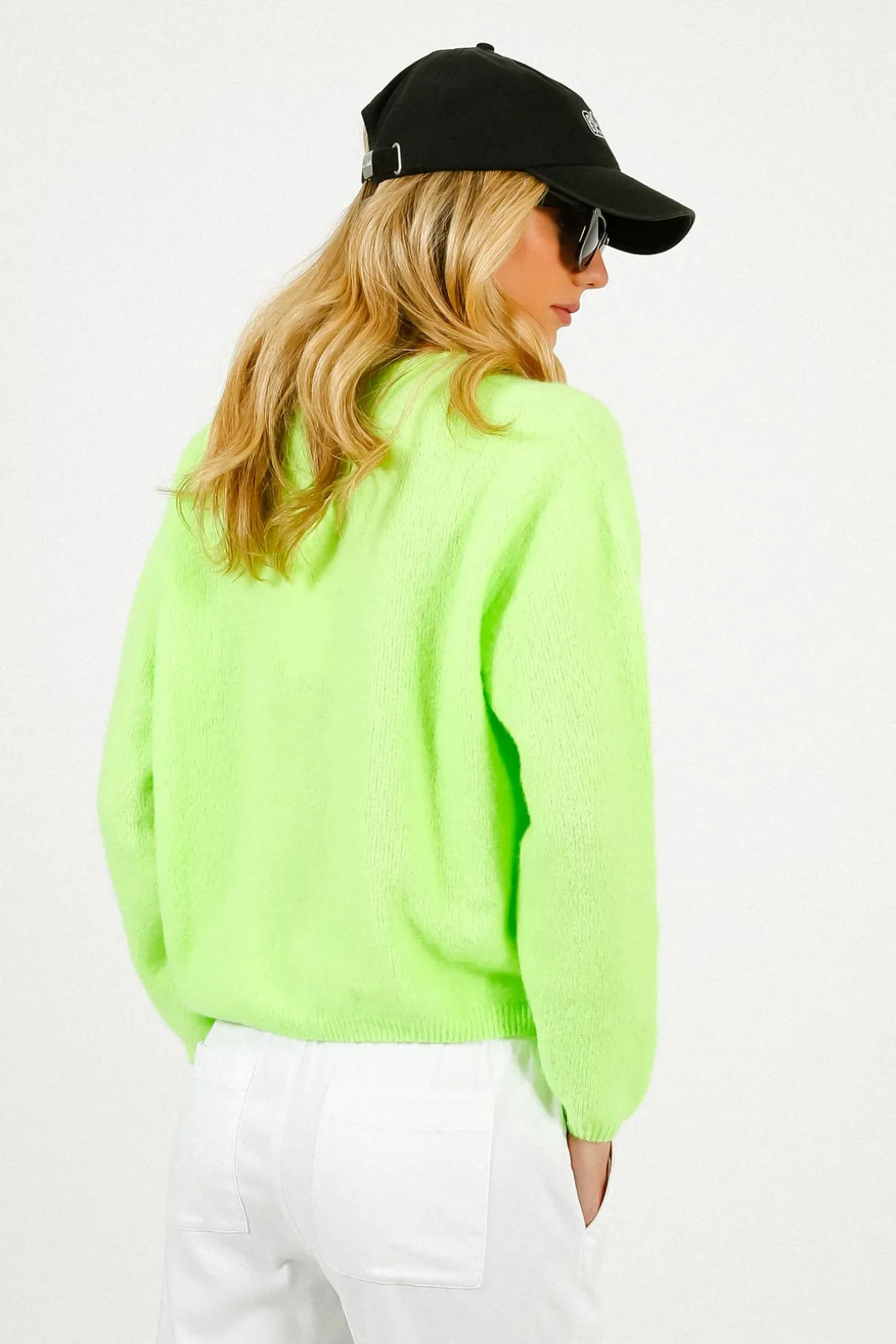 AV Vitow Knit Cardi in Apple Fluro