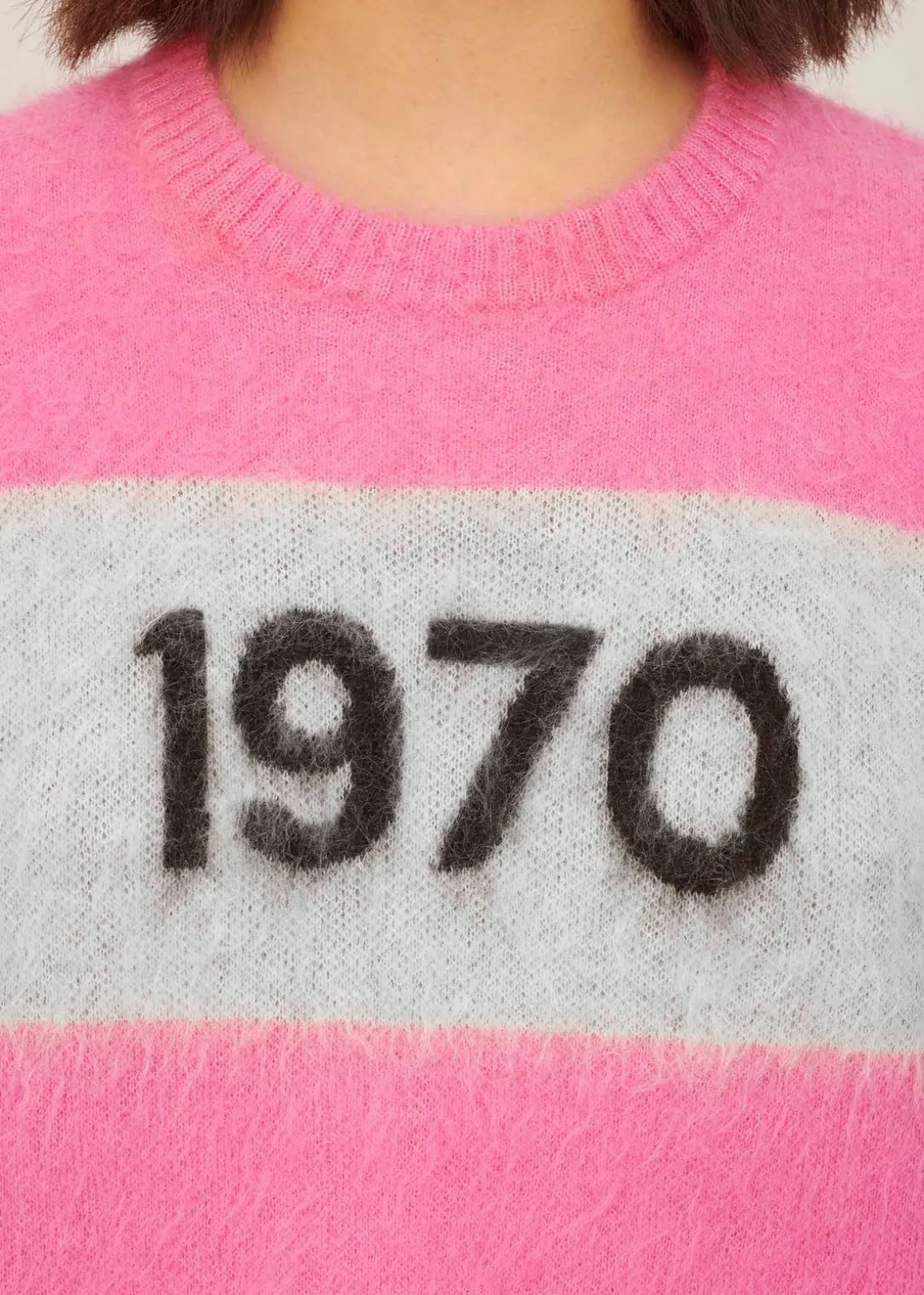 BF 1970 Mohair Knit in Flamingo Pink