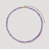 BON BON Amethyst Necklace with Gold Heart