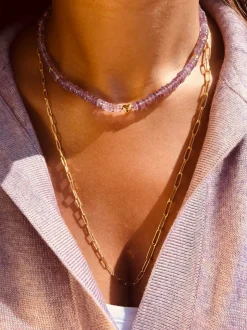 BON BON Paper Clip Chain in Gold