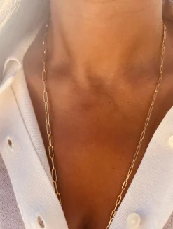 BON BON Paper Clip Chain in Gold