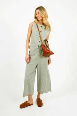 BONTE Aide Trouser in Green Gingham