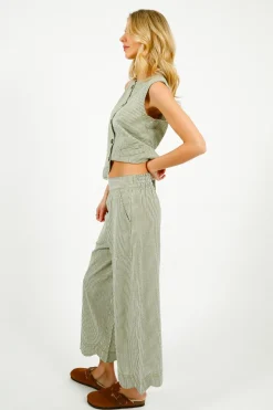 BONTE Aide Trouser in Green Gingham