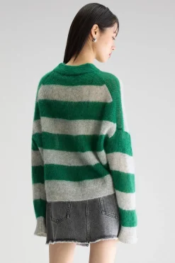 BR Arvy Knit in Green, Grey Stripe