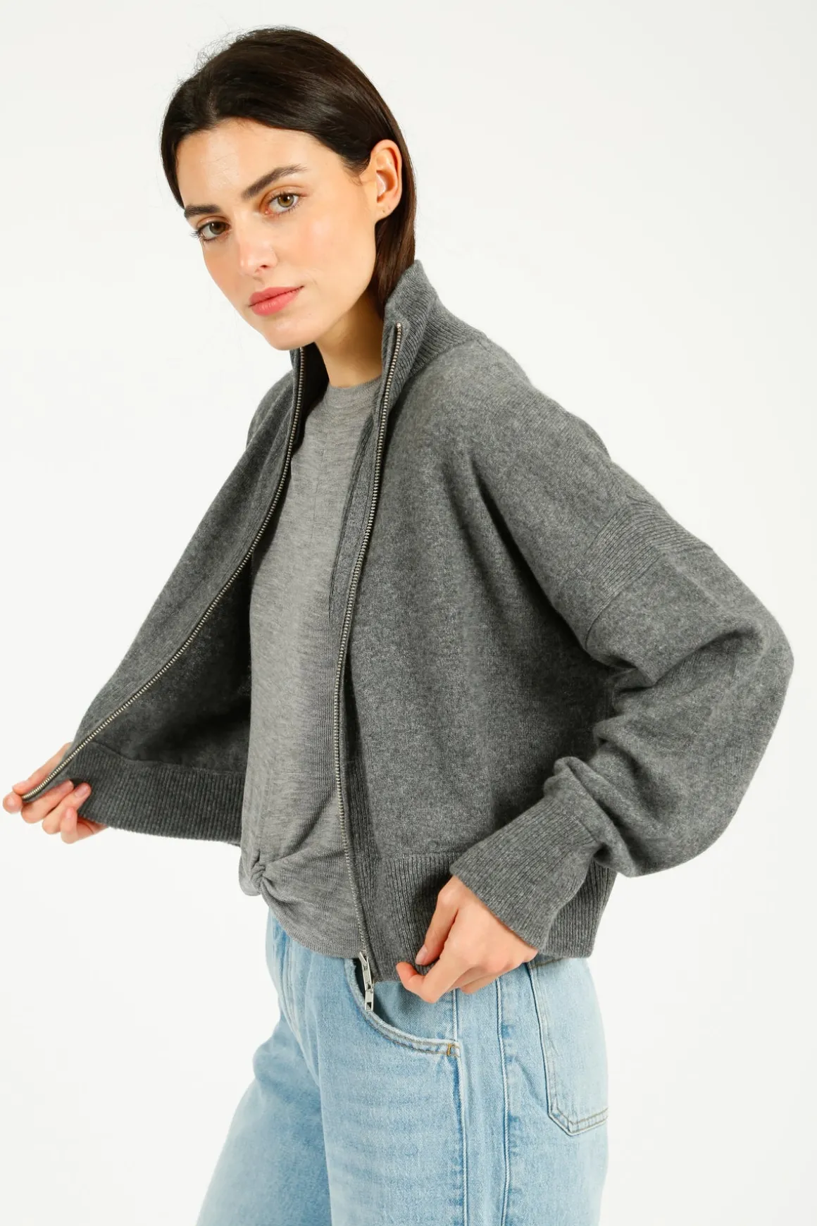 C-RUSH Toto Zip Jacket in Anthracite