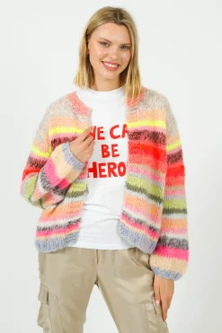 Du0026D Gabi Cardigan in Bold Multi