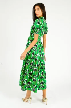 DVF Jonah Dress in Iris Green