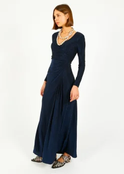 DVF Raffi Dress in Metallic Midnight
