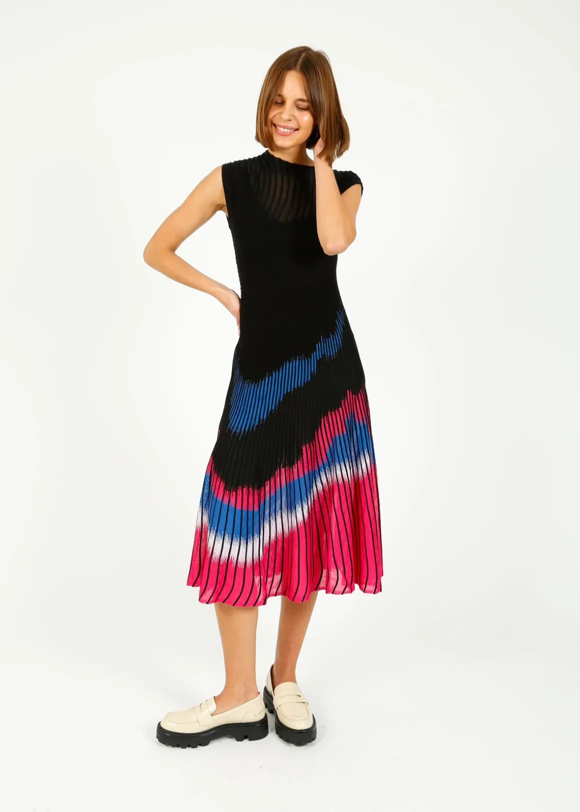 DVF Rick Dress in Floating Block