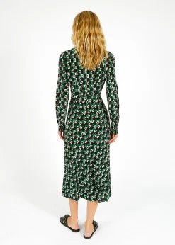 DVF Tori Dress in Chains Spots Black