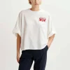 EA Hadio Embroidered Tee in Off White