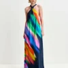 EA Halinki Knot Maxi Dress in Dark Sapphire