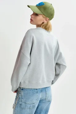 EA Hallumettes Embroidered Sweat in Nimbus Cloud