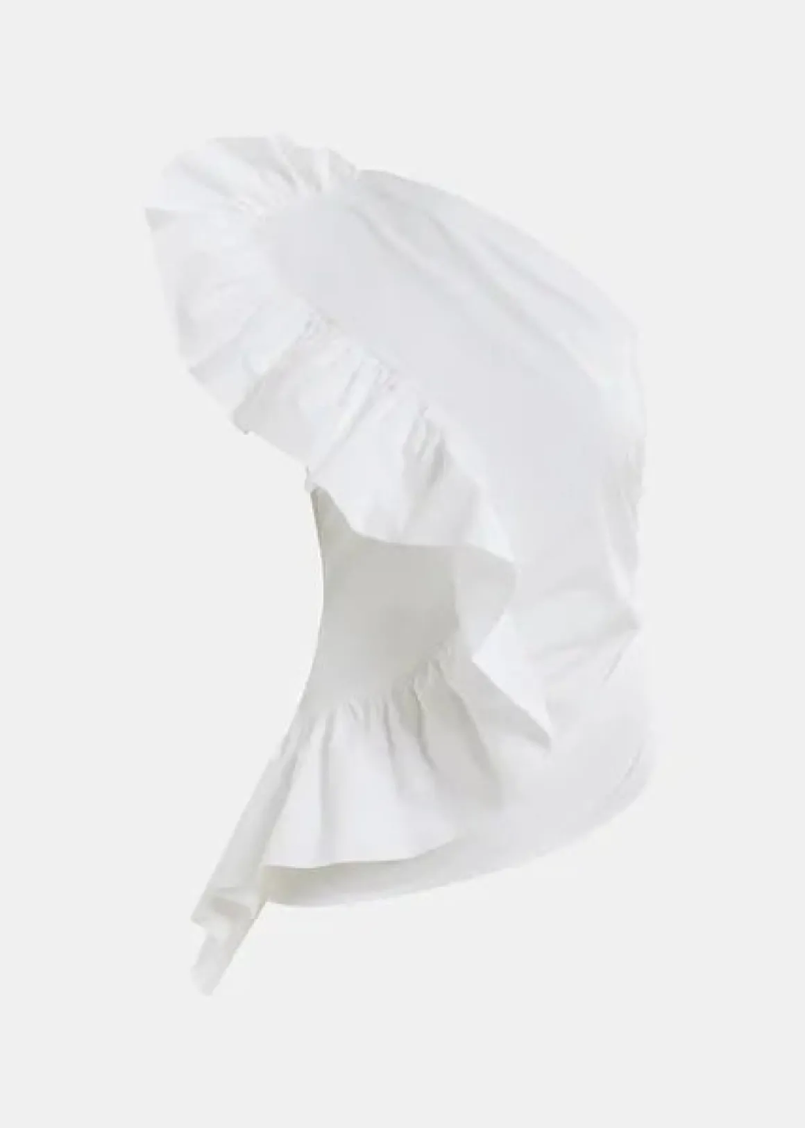 EA Haven Asymmetric Ruffle Top in White