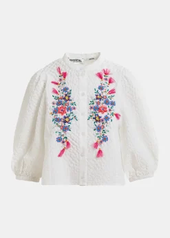 EA Heartfelt Embellished Shirt in White