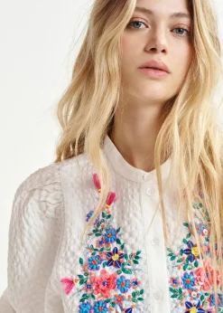 EA Heartfelt Embellished Shirt in White