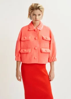 EA Hecks Cropped Jacket in Calypso Pink