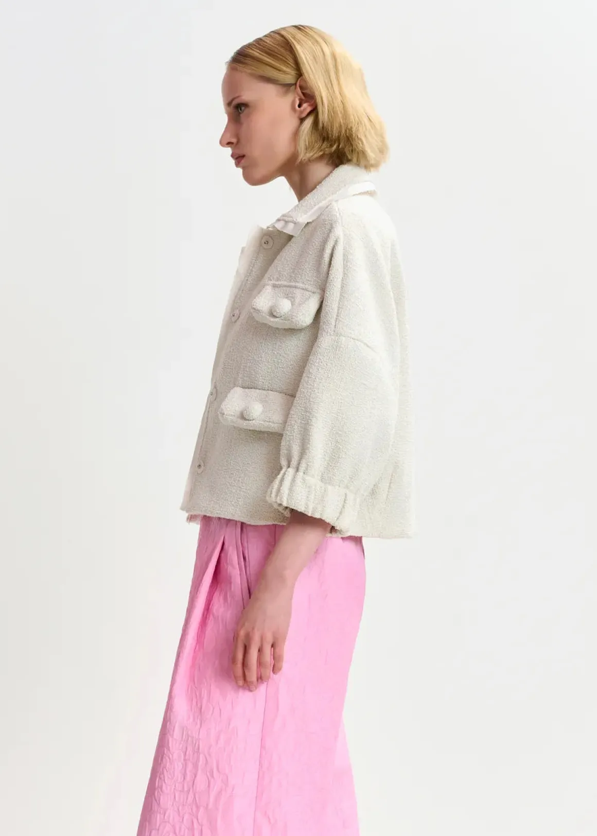 EA Hecks Cropped Jacket in Sour Cream