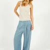 Eu0026I Belinou Linen Trousers in Blue