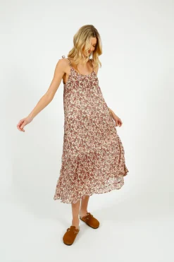 Eu0026I Bingo Printed Dress in Pink Forget Me Not