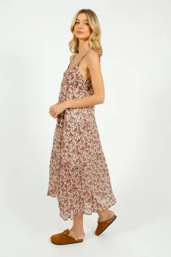 Eu0026I Bingo Printed Dress in Pink Forget Me Not