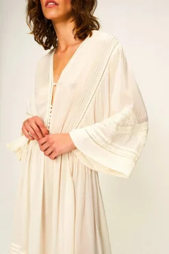 FAUNE Dahlia Dress in Oyster