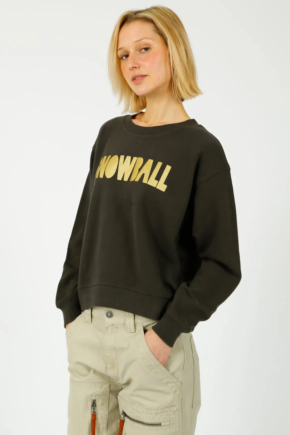 FWP Snowball Sweatshirt in Grey, Gold
