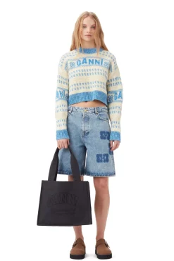 GANNI A5577 Large Easy Shopper in Phantom