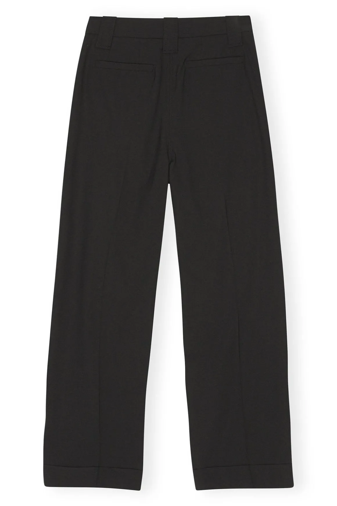GANNI F8075 Drapey Melange Pleat Pants in Black