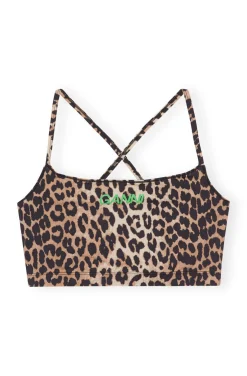 GANNI T3489 Active Strap Top in Leo
