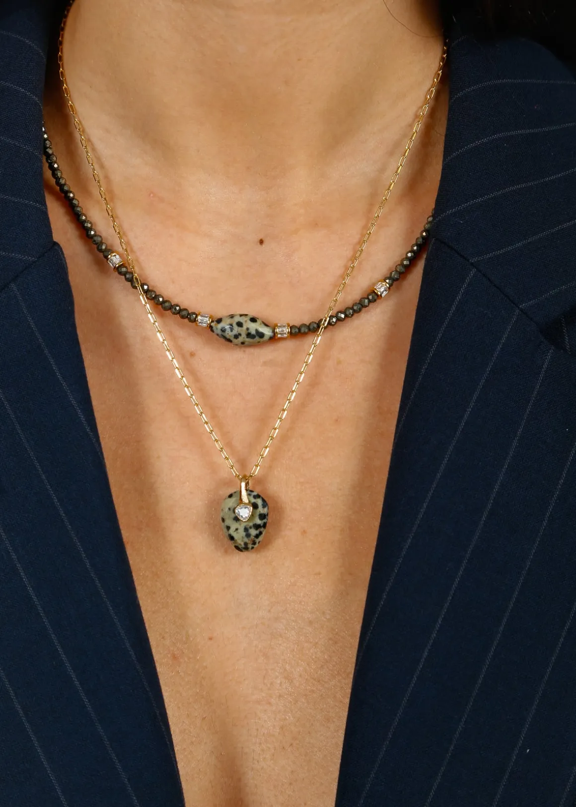 HANKA Baby Axel Necklace in Dalmatian