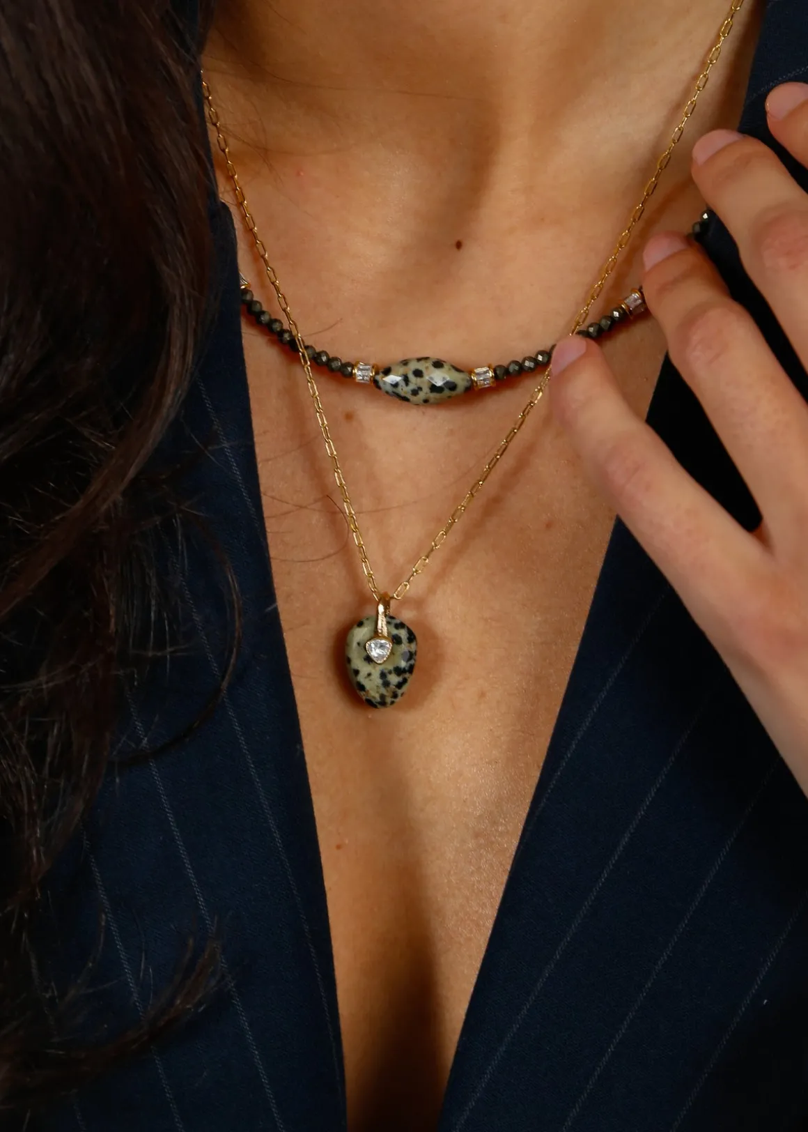 HANKA Baby Axel Necklace in Dalmatian