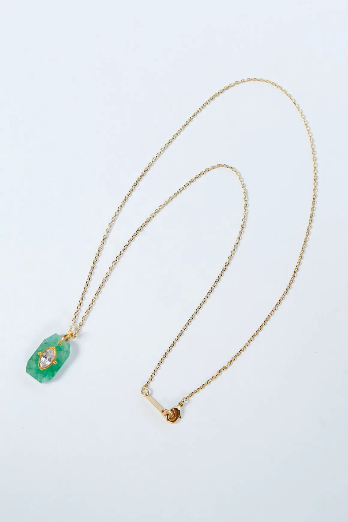 HANKA Inside Pendant in Strawberry Green Quartz