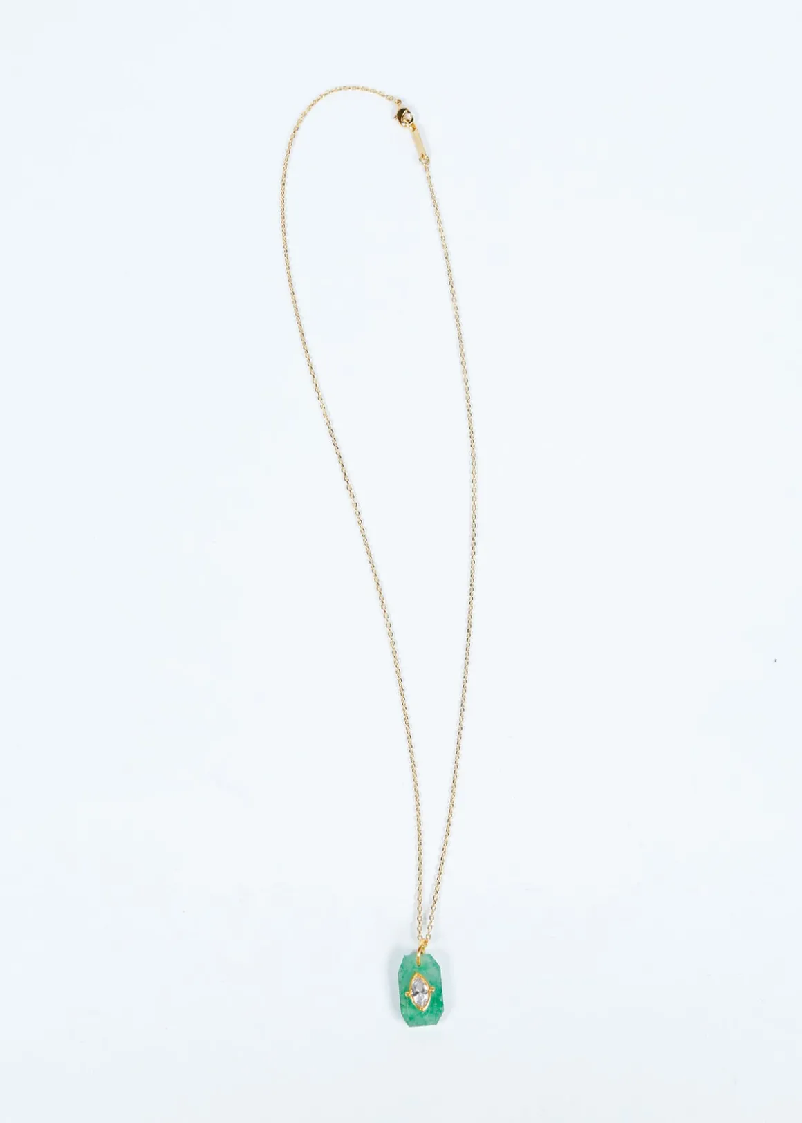 HANKA Inside Pendant in Strawberry Green Quartz