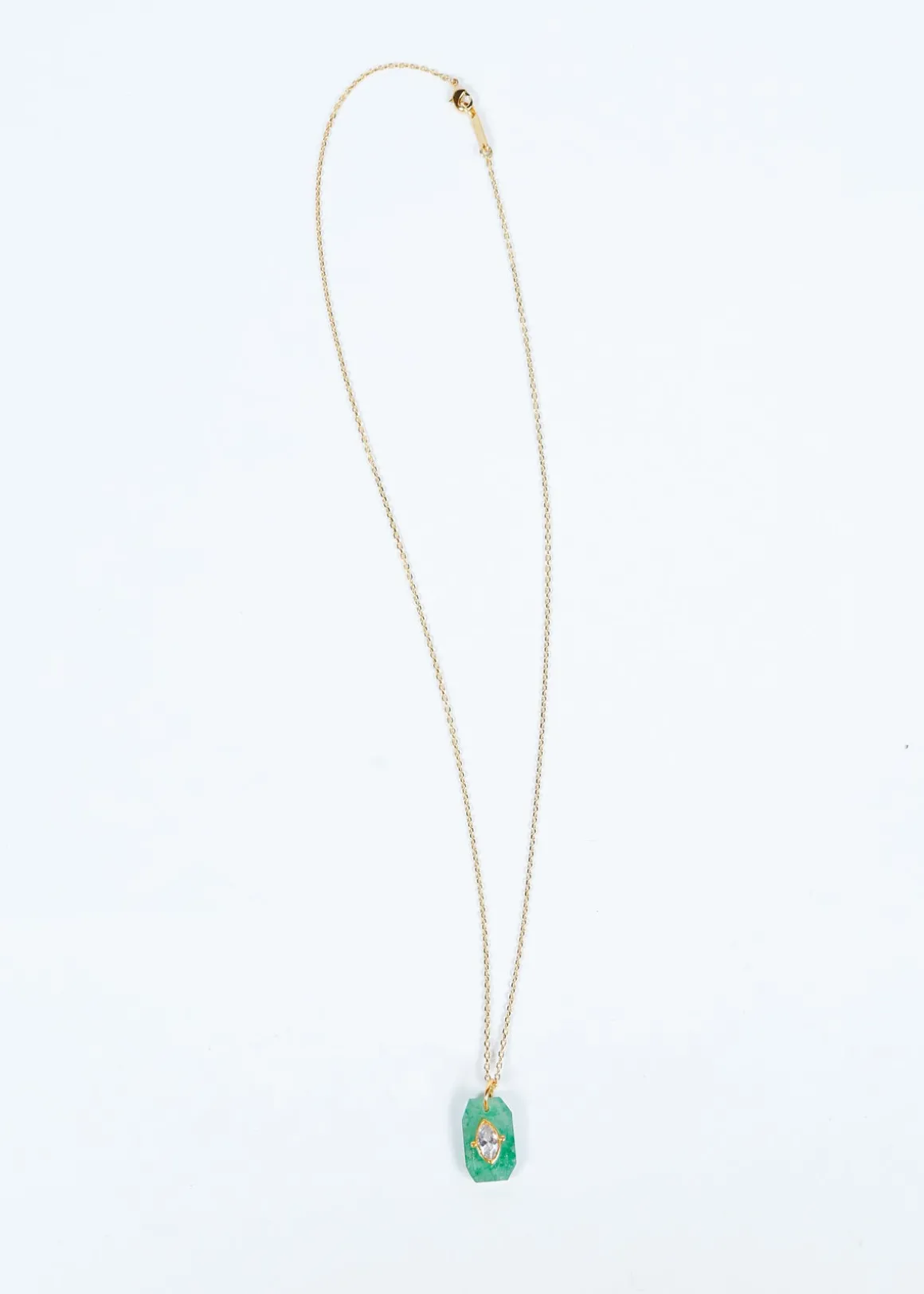 HANKA Inside Pendant in Strawberry Green Quartz