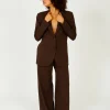 HW Palazzo Trousers in Dark Brown
