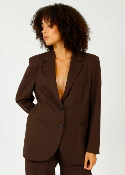 HW Travel Blazer in Dark Brown