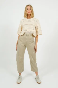 IM Azelia Openwork Top in Ecru