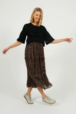 IM Diya Skirts in Faded Black