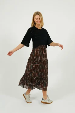 IM Diya Skirts in Faded Black