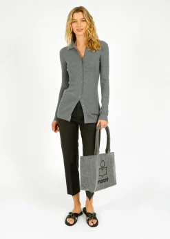 IM Elvira Slim Knit in Medium Grey