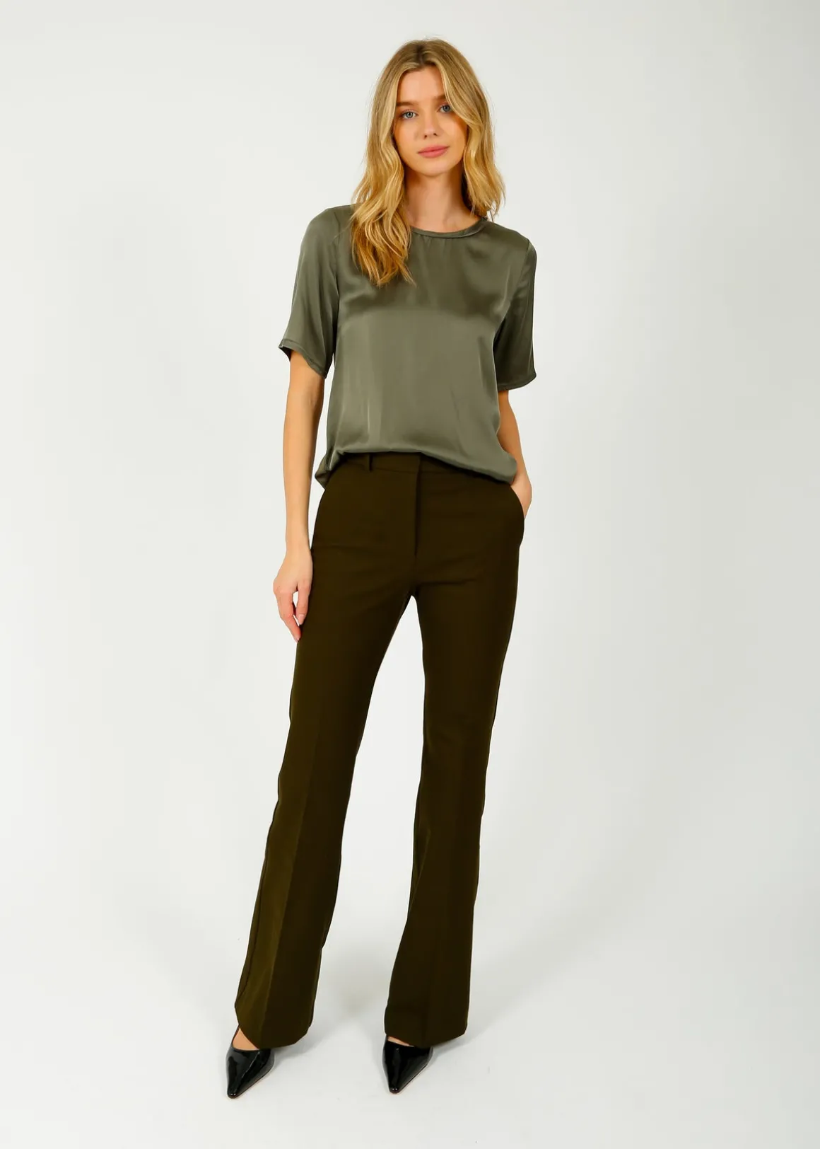 JOSEPH Tafira Pant in Hass Avocado